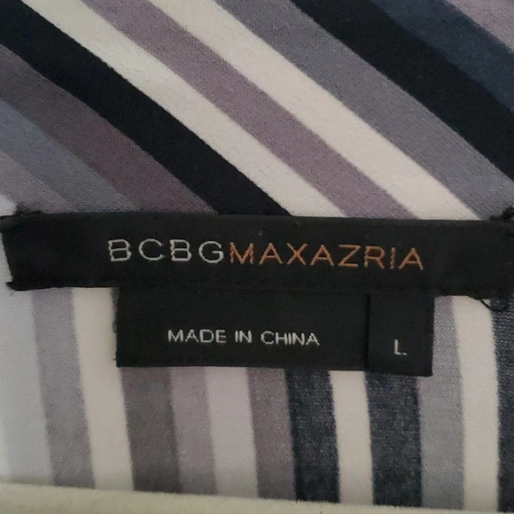 BCBGMaxazria Womens Faux Wrap Stretch Top with Tie Waist - Picture 2 of 11